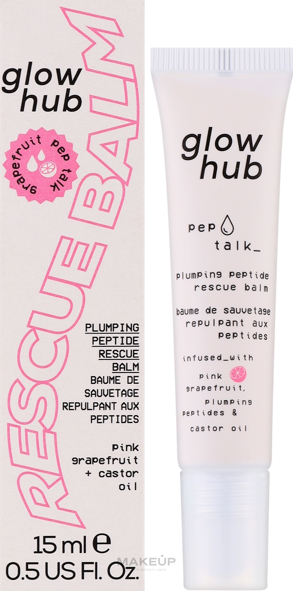 Поживний бальзам для губ з грейпфрутом - Glow Hub Core Essentials Pep Talk Grapefruit Lip Balm — фото 15ml