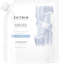 Парфумерія, косметика Знебарвлювальний порошок для волосся - Cutrin Aurora Bleaching Powder Platinum With Natural Algae Plex