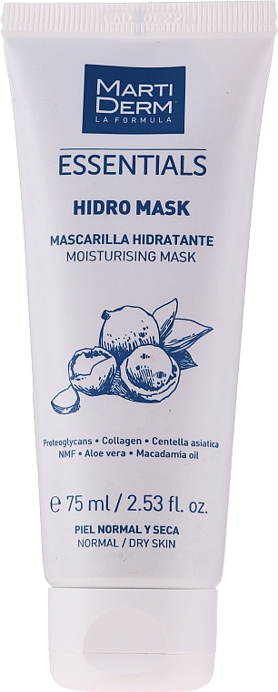 Зволожувальна маска для обличчя для нормальної і сухої шкіри - MartiDerm Essentials Hidro Mask — фото N1