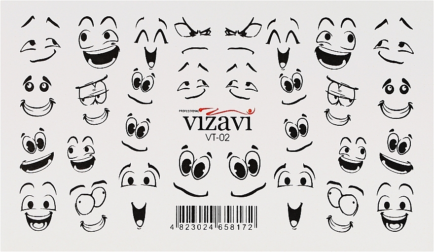 Водные наклейки для ногтей, VT - Vizavi Professional — фото N1