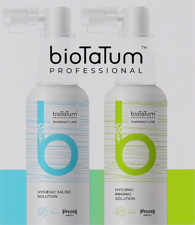 Гігієнічний набір розчинів для догляду за пірсингом - bioTaTum Professional (sprey/2x50ml) — фото N1