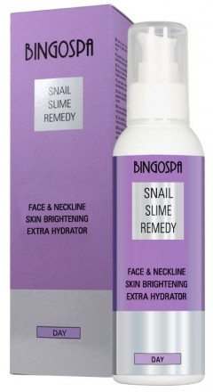 Крем для шкіри обличчя та зони декольте - BingoSpa Snail Slime Remedy Face And Neckline Skin Brightening Extra Hydrator — фото N1