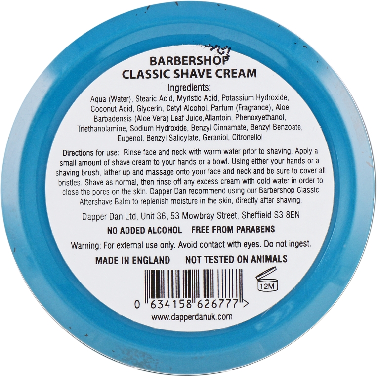 Крем для бритья - Dapper Dan Classic Shave Cream — фото N3