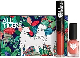 Набор - All Tigers Natural & Vegan Lips And Nails Gift Set (lipstick/8ml + nail/polish/11ml) — фото N1