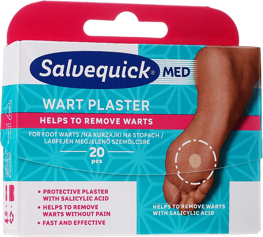 Пластир від бородавок - Salvequick Med Foot Care Wart Plaster — фото N1