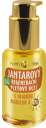 Янтарное регенерирующее масло для кожи - Purity Vision Organic Amber Deep Regenerating Facial Oil — фото N1