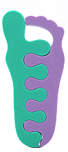 Разделитель для пальцев ног TS-01, 2 шт., зеленая + фиолетовая - Beauty LUXURY — фото N1