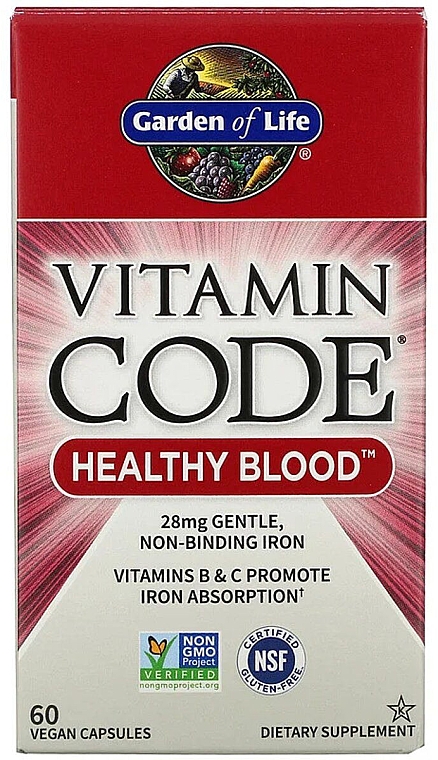 Харчова добавка - Garden of Life Vitamin Code Healthy Blood — фото N2