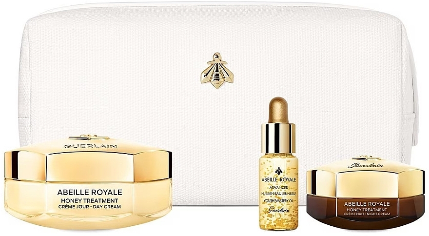 УЦІНКА Набір - Guerlain Abeille Royale Honey Treatment Age-Defying Programme (f/oil/15ml + f/day/cr/50ml + f/night/cr/15ml + bag) * — фото N1