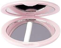 Зеркало карманное, розовое - Brushworks Compact Mirror — фото N2