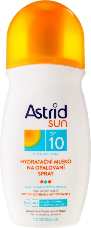 Зволожувальне молочко в спреї - Astrid Sun Moisturizing Milk Spray SPF 10 — фото N1