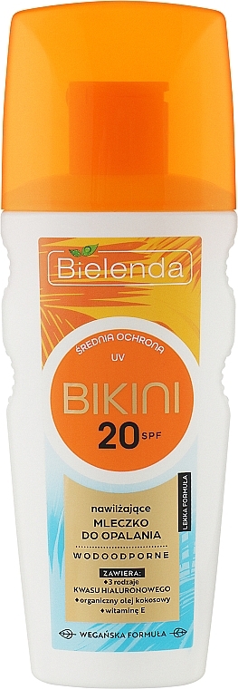 Увлажняющий солнцезащитный лосьон для загара SPF 20 - Bielenda Bikini — фото N1