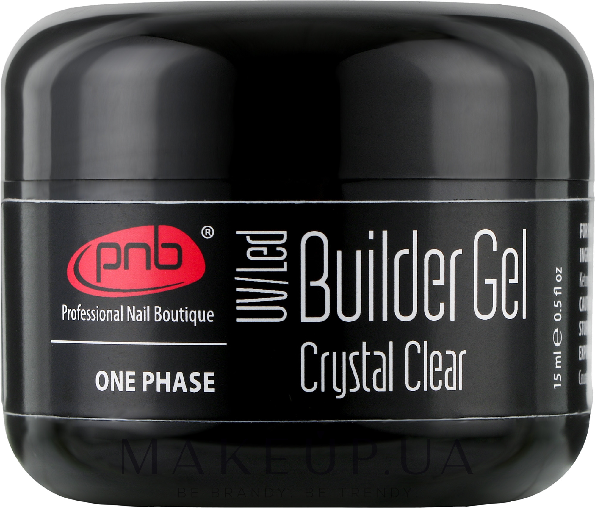 Однофазный моделирующий прозрачный гель - PNB Builder Gel Crystal Clear — фото 15ml