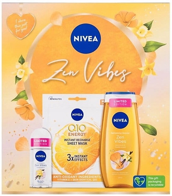 Набор - NIVEA Zen Vibes (f/mask/1pcs + sh/gel/250ml + deo/50ml) — фото N1