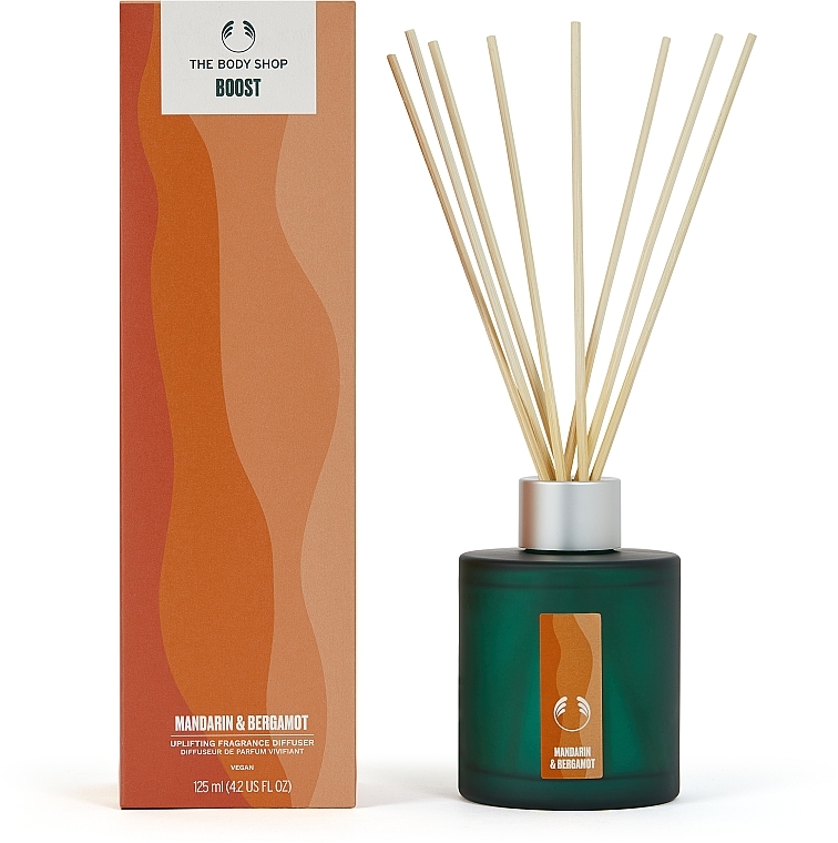 Аромадифузор "Бергамот та мандарин". Заряд енергії - The Body Shop Boost Mandarin & Bergamot Uplifting Fragrance Diffuser — фото N1