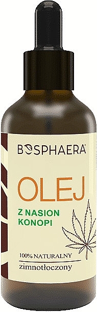 Косметическое масло семян конопли - Bosphaera Hemp Seed Oil — фото N1