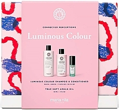 Набор - Maria Nila Luminous Color Gift Box (shamp/350ml + cond/300ml + h/oil/30ml) — фото N2