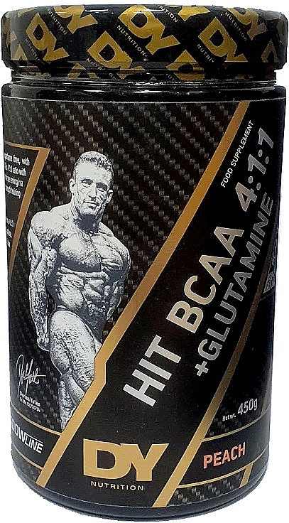 BCAA 4:1:1 и глютамин со вкусом персика - DY Nutrition Hit BCAA 4:1:1 + Glutamine Peach — фото N1