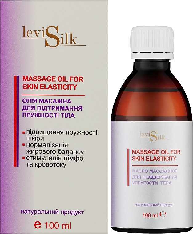 Олія масажна для підтримки пружності тіла - Levi Silk Massage Oil For Skin Elasticity — фото N2