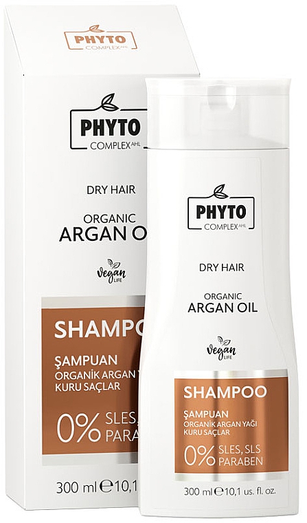 Растительный шампунь для сухих и поврежденных волос с аргановым маслом - Phytocomplex AHL — фото N1