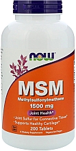 Пищевая добавка "Метилсульфонилметан" в таблетках, 1500 мг - Now Foods MSM Methylsulfonylmethane — фото N2