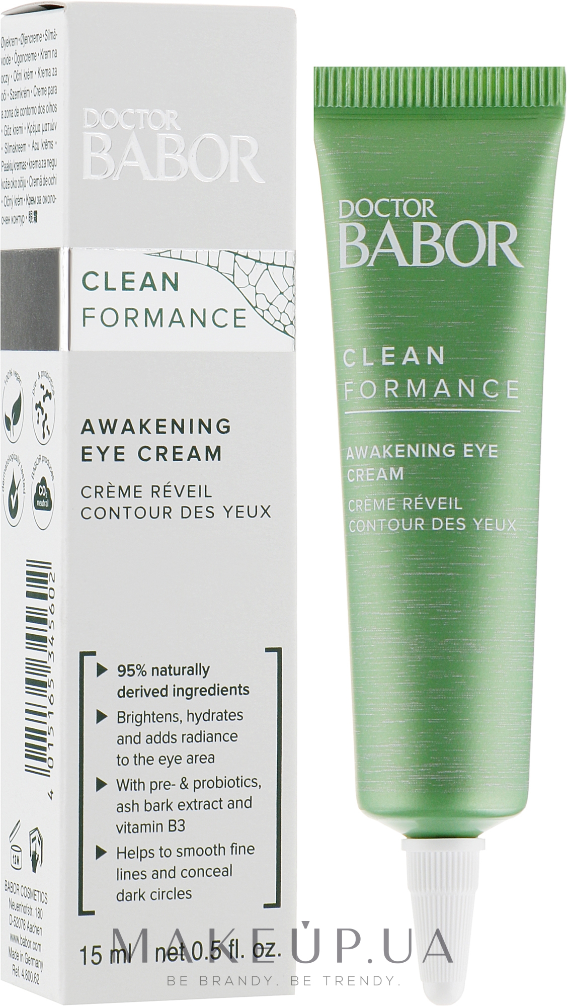 Ранковий крем для повік проти набряків - Babor Doctor Babor Clean Formance Awakening Eye Cream — фото 15ml