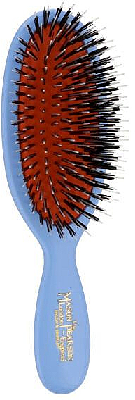 Щетка для волос, голубая - Mason Pearson Pocket Bristle & Nylon Hair Brush BN4 Blue — фото N1