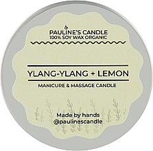 Массажная свеча "Иланг-иланг и лимон" - Pauline's Candle Ylang-Ylang & Lemon Manicure & Massage Candle — фото N1