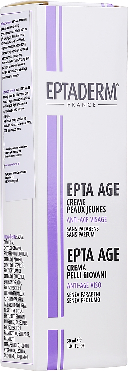 Омолаживающий крем для лица - Eptaderm Epta Age Anti Age Visage Young Skin Cream — фото N2