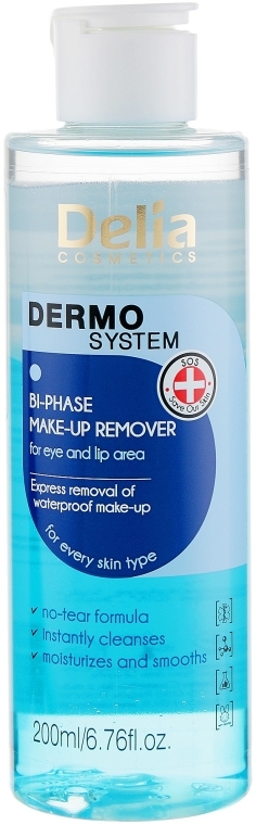 Двухфазная жидкость для снятия макияжа вокруг глаз и губ - Delia Dermo System The Be-phase Makeup Remover — фото N3