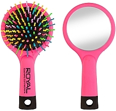 Парфумерія, косметика Маленька щітка для волосся з дзеркалом - Royal Cosmetic Connections Detangle Mini Brush With Mirror