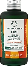 Олія для волосся й тіла - The Body Shop Boost Shine On Hair & Body Oil — фото N1