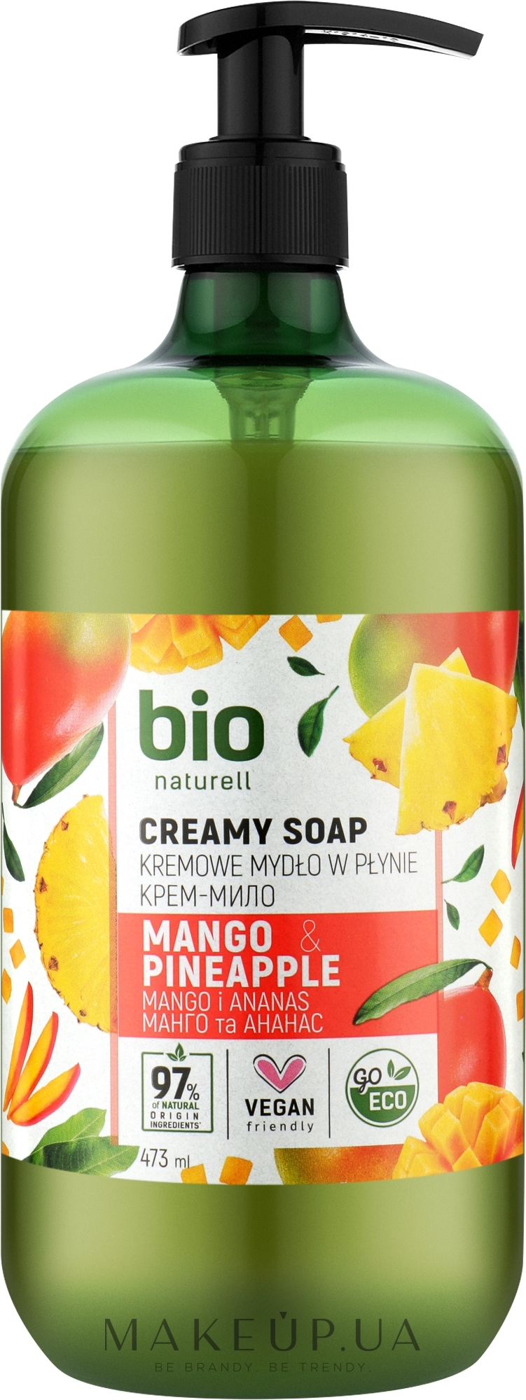 Крем-мыло "Манго и ананас" - Bio Naturell Mango & Pineapple Creamy Soap  — фото 473ml