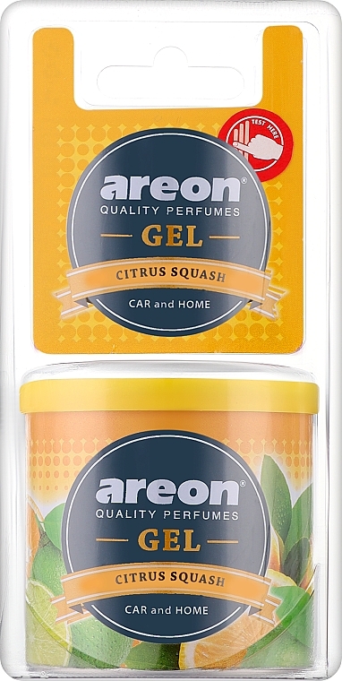 Ароматизований гель для повітря "Цитрусовий сквош" - Areon Gel Can Blister Citrus Squash — фото N1