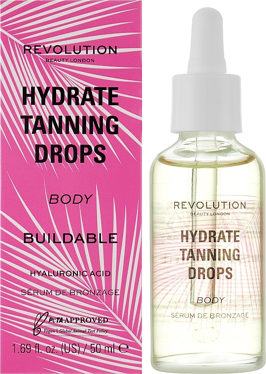 Капли для загара, для тела - Revolution Beauty Hydrate Tanning Drops Body — фото N2