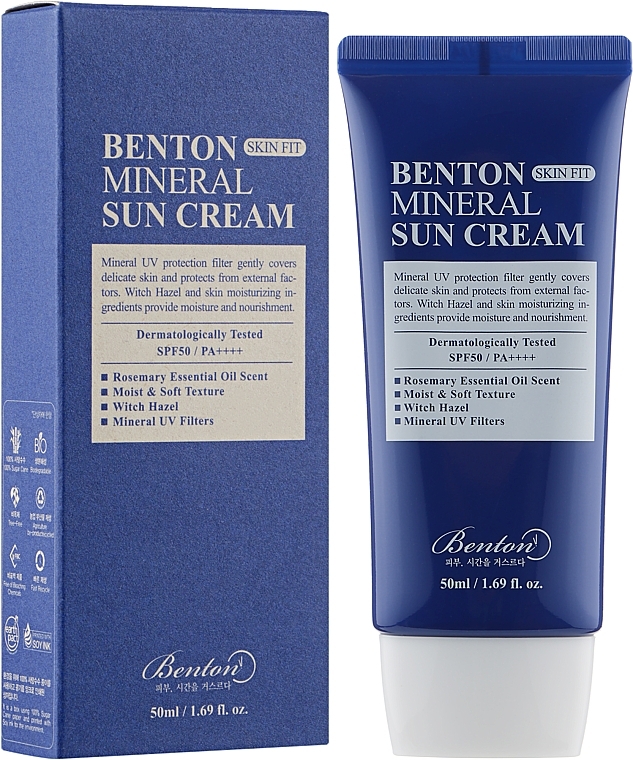 УЦЕНКА Минеральный солнцезащитный крем - Benton Skin Fit Mineral Sun Cream SPF50+/PA++++ * — фото N3