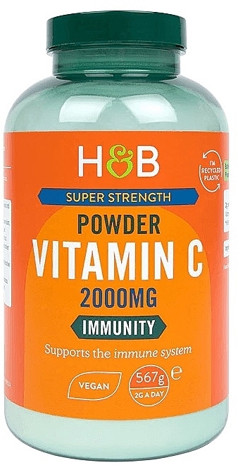 Пищевая добавка «Чистый порошок витамина С» - Holland & Barrett Vitamin C Powder 2000mg — фото N1