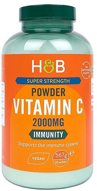 Харчова добавка «Чистий порошок вітаміну С» - Holland & Barrett Vitamin C Powder 2000mg — фото N1