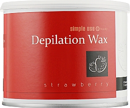 Теплий віск для депіляцї в банці "Полуниця" - Simple Use Beauty Depilation Wax — фото N1