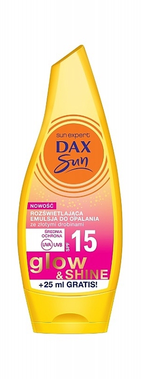 Лосьйон для засмаги «Сяйво та блиск» SPF15 - Dax Sun — фото N1