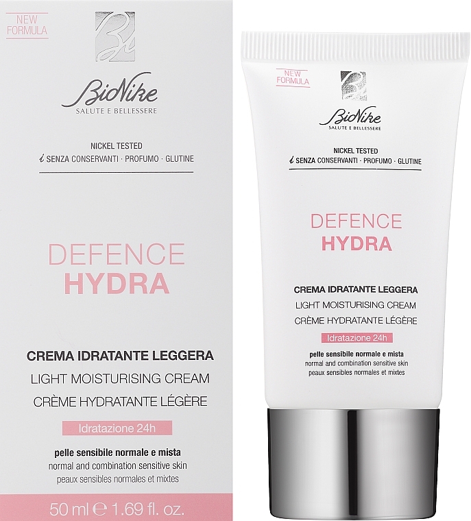 Легкий увлажняющий крем для лица - BioNike Defense Hydra Light Moisturizing Cream