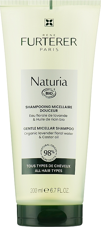 Экстра нежный мицеллярный шампунь для ежедневного использования - Rene Furterer Naturia Gentle Micellar Shampoo (без упаковки)