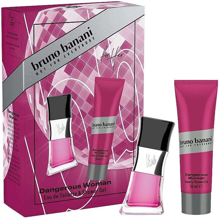 Bruno Banani Dangerous Woman - Набір (edt/30ml + sh/gel/50ml) — фото N1