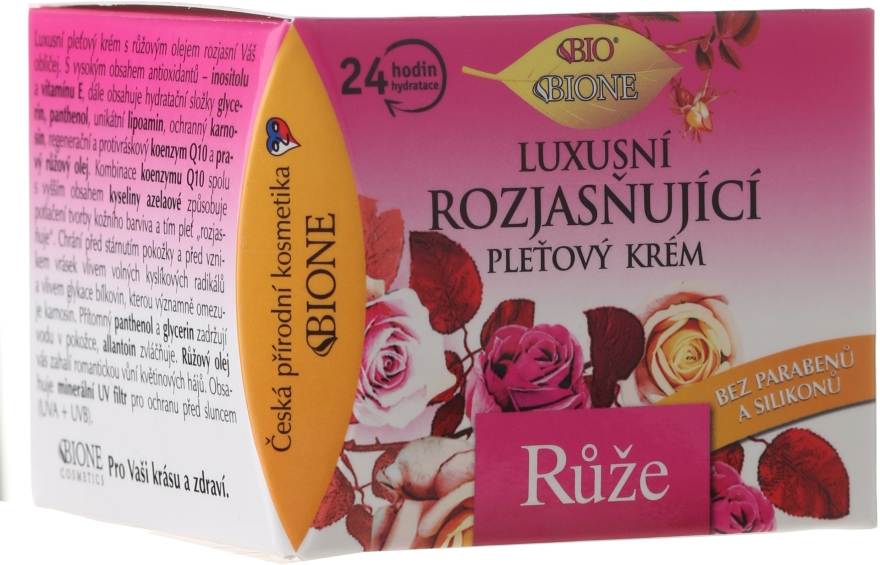 Освітлювальний крем для обличчя "Троянда" - Bione Cosmetics Rose Cream — фото N2