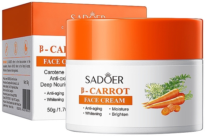 Крем для лица с экстрактом моркови - Sadoer B-Carrot Face Cream — фото N1