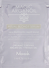 Парфумерія, косметика Сироватка для сяйва світлого волосся - Nook Magic Arganoil Ritual Blonde Serum (пробник)