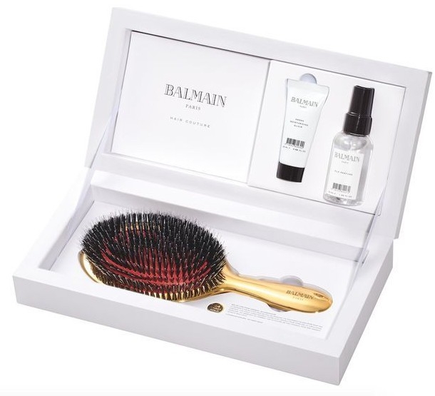 Набор - Balmain Paris Hair Couture Luxurious Golden Spa (h/parfume/50ml + h/elixir/20ml + h/brush) — фото N1