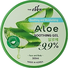 Успокаивающий гель с алоэ для лица и тела - The Ebbn Shooting & Moisture Aloe Sooting Gel 97% Purity — фото N1