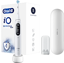 Парфумерія, косметика Електрична зубна щітка, біла - Oral-B Braun iO Серія 6