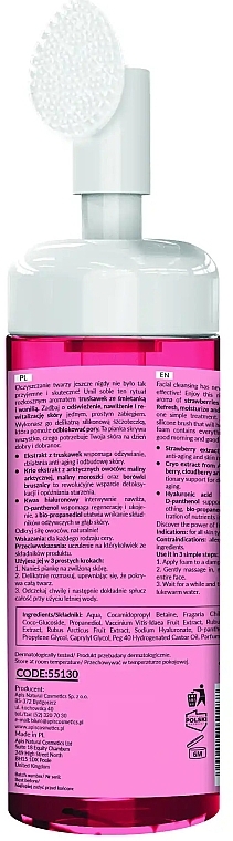 Очищающая пенка для лица - APIS Professional Home Terapis Make-Up Removal Strawberry Face Cleansing Foam — фото N2